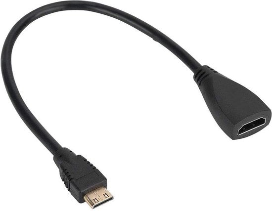Adattatore HDMI femminile a Mini HDMI maschile cavo convertitore 1080P 3D alta velocità cavo HDMI estensore supporto per risoluzione 1080p - nero - adattatore HDMI 4K.