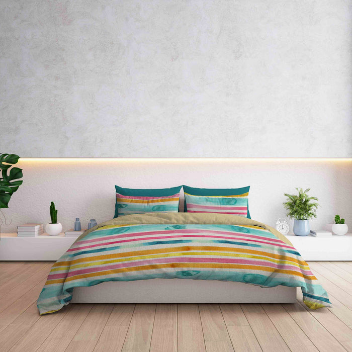 Copripiumino Matrimoniale con Federe Stampato Fez