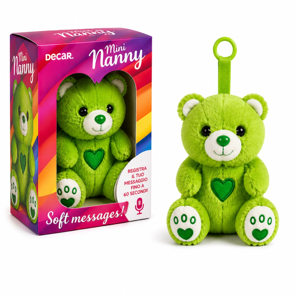 Orsetto Peluche con Registrazione Vocale, 12 cm, Portachiavi, 6 Colori, Regalo per Bambini Orsetto Peluche con Registraz