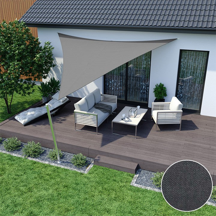 AIO FACTORY Vela ombreggiante impermeabile 3x3x3m Grigio scuro - Vela parasole da giardino