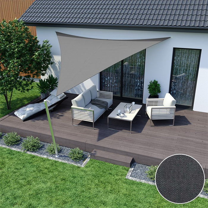 AIO FACTORY Vela ombreggiante impermeabile 3x3x3m Grigio scuro - Vela parasole da giardino