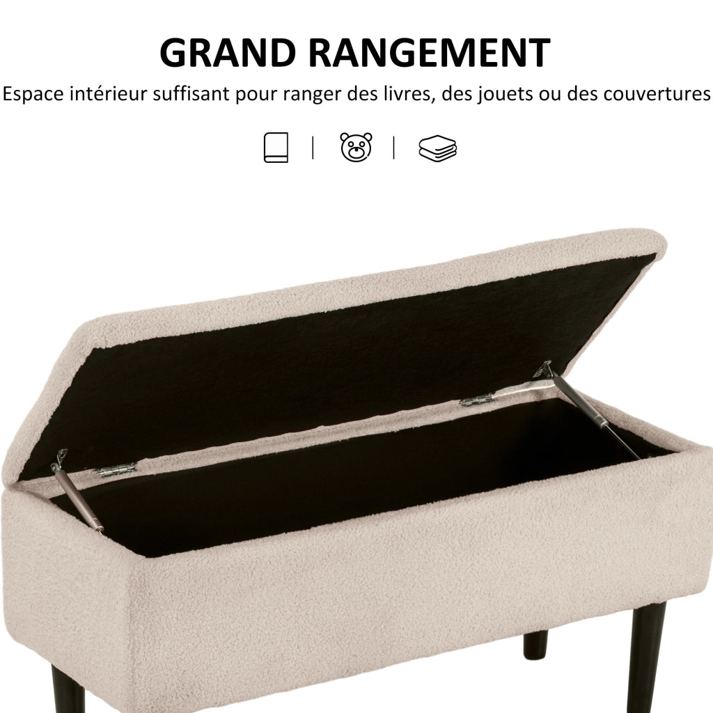 Cofano cassettiera in legno con piedini ¨C Zephmum ¨C 95x38x45 cm beige