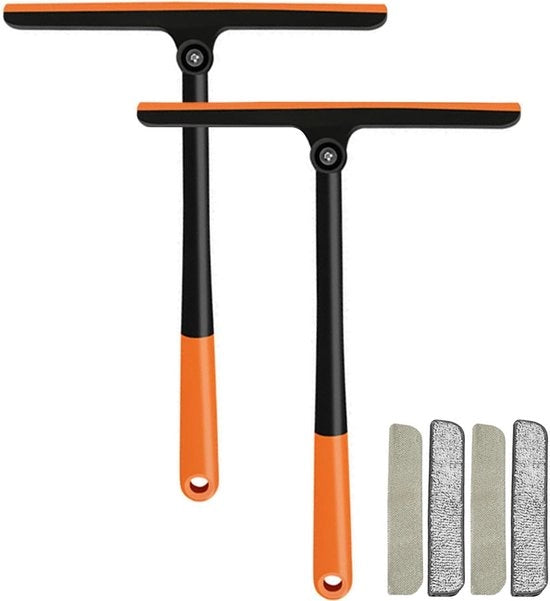 Trekker per doccia, 2 pezzi Trekker per finestra, Trekker per doccia, Trekker per acqua nera, Trekker per finestra per porte doccia, Multifunzionale per specchi, piastrelle, vetri auto, pulizia vetro.