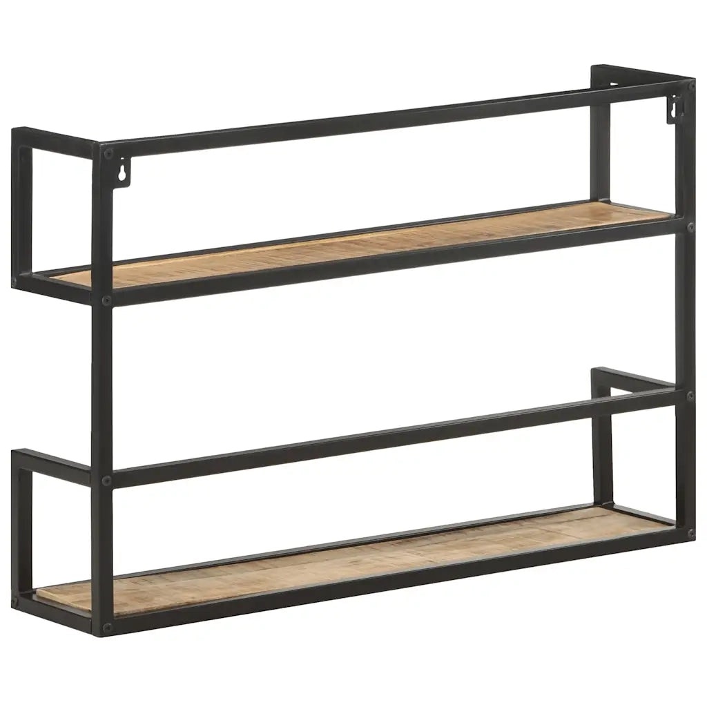 Scaffale a Muro 80x20x60 cm in Legno di Mango Grezzo cod mxl 57206