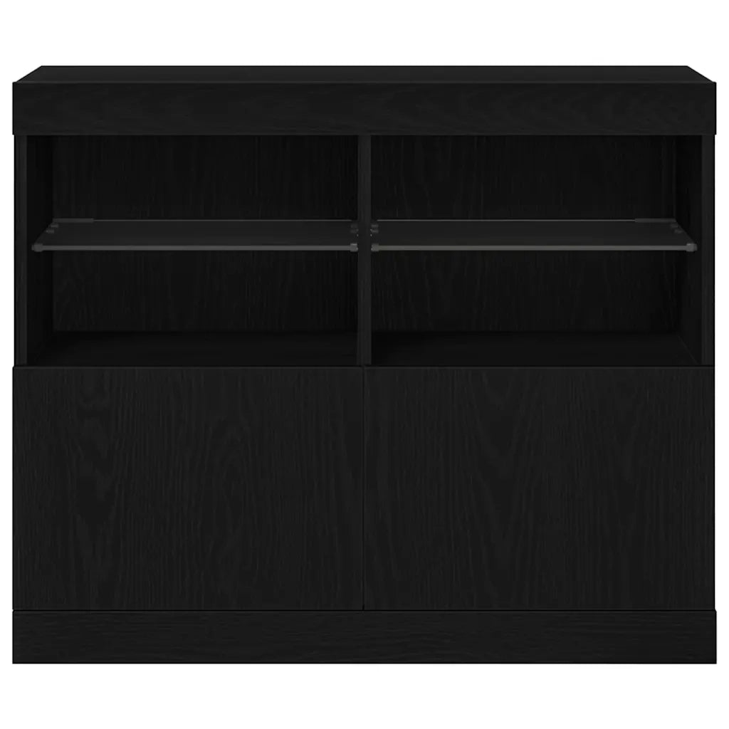 Madia LED Nero 81 x 37 x 66,5 cm Legno ingegnerizzato 863032
