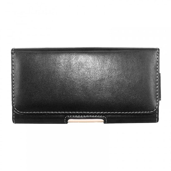 Supporto per Telefono Universale - Copricellina in Pelle - Supporto con Cinturino e Clip - Chiusura Magnetica - Modello Orizzontale - Adatto per Smartphone
