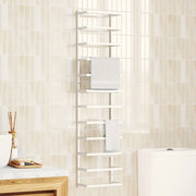 Portasciugamani Bianco 24x12x96 cm in Acciaio 336126