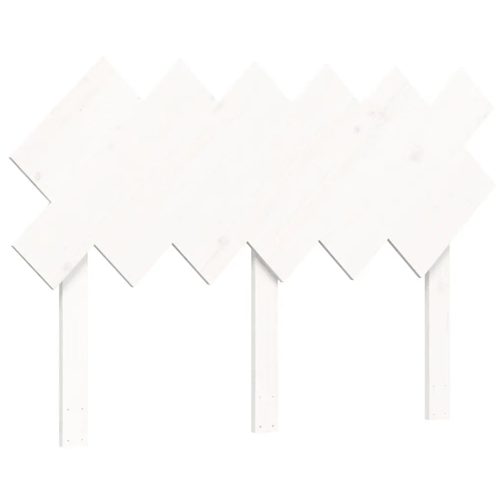 Letto matrimoniale | Letto per adulti | Giroletto con Testiera Bianco Small Double Legno Massello