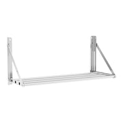 Mensola da parete pieghevole professionale con barre 80 x 30 cm 40 kg acciaio inox 14_0001570