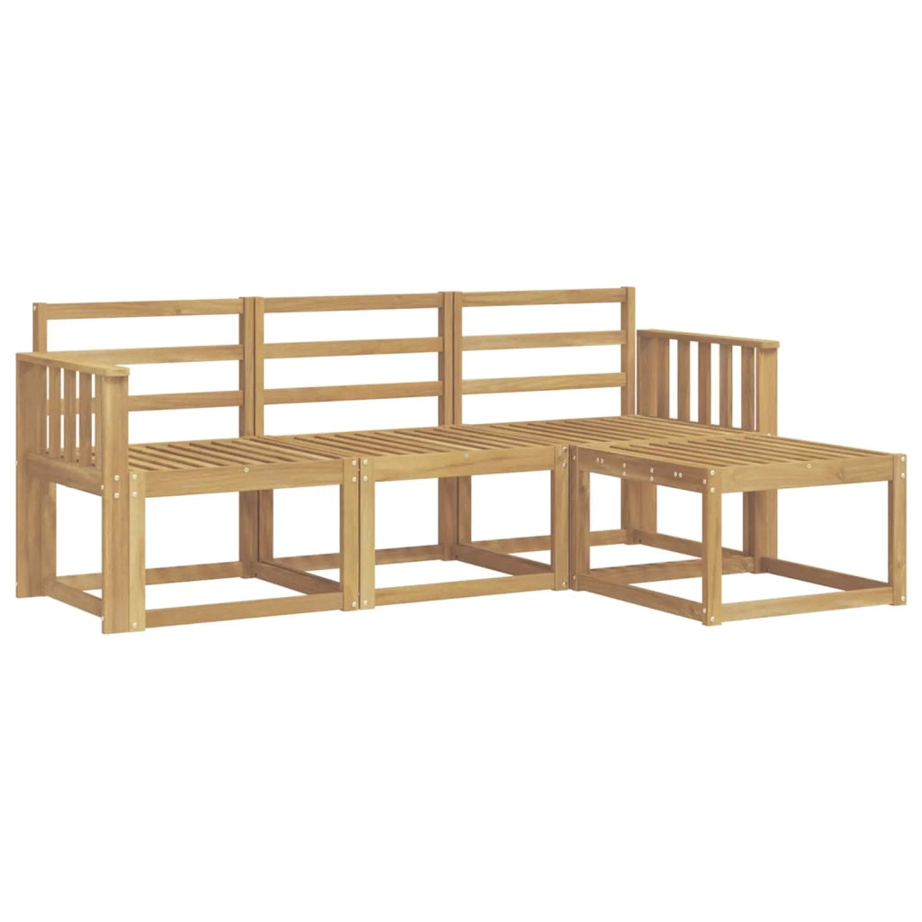Set di divani da esterno 4 pcs Bianco 189,5 x 122,5 x 73 cm 3387448