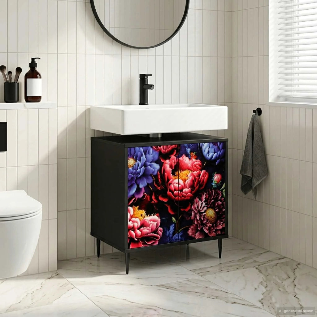 Mobile da Bagno KIEL Rovere Nero 60 x 40 x 61 cm 8007423