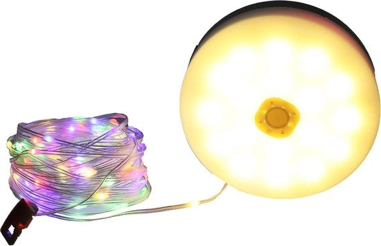 Luce a Stringa Solare 3 in 1 Portatile Intrecciabile - 8 Modi di Illuminazione - per Giardino, Campeggio e Escursioni