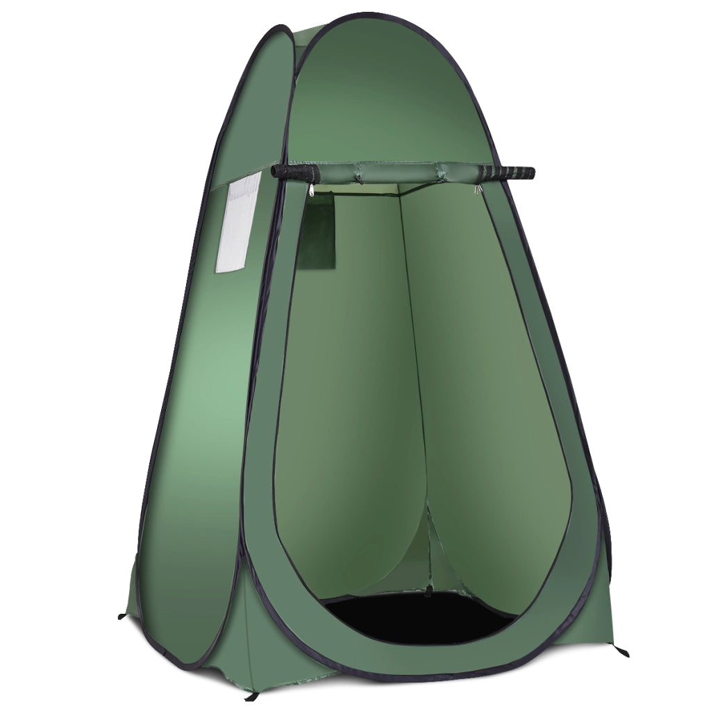Tenda spogliatoio da esterno ad apertura istantanea Pop-up portatile per campeggio, spiaggia, doccia 120x120x190cm Verde-Tende