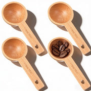Set di cucchiai per caffè in legno da 4 pezzi - Cucchiai da 15 ml