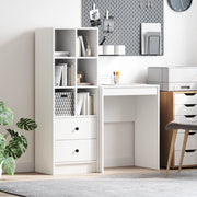 Scrivania con Storage Bianca in Legno Ingegnerizzato