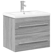 Mobile da Bagno con Lavabo | Armadio Lavabo Integrato Grigio Sonoma