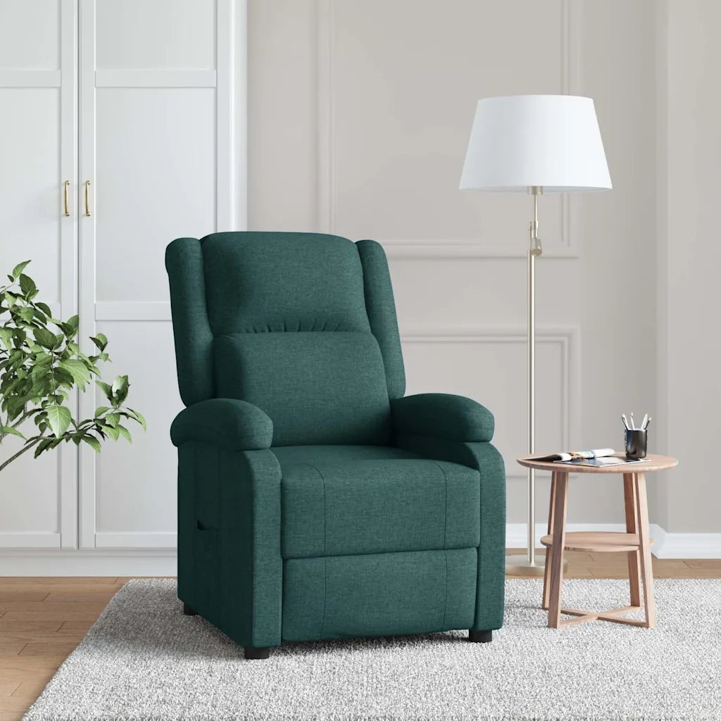 Divano Sedia-Poltrona Reclinabile in Tessuto Verde Scuro 736346