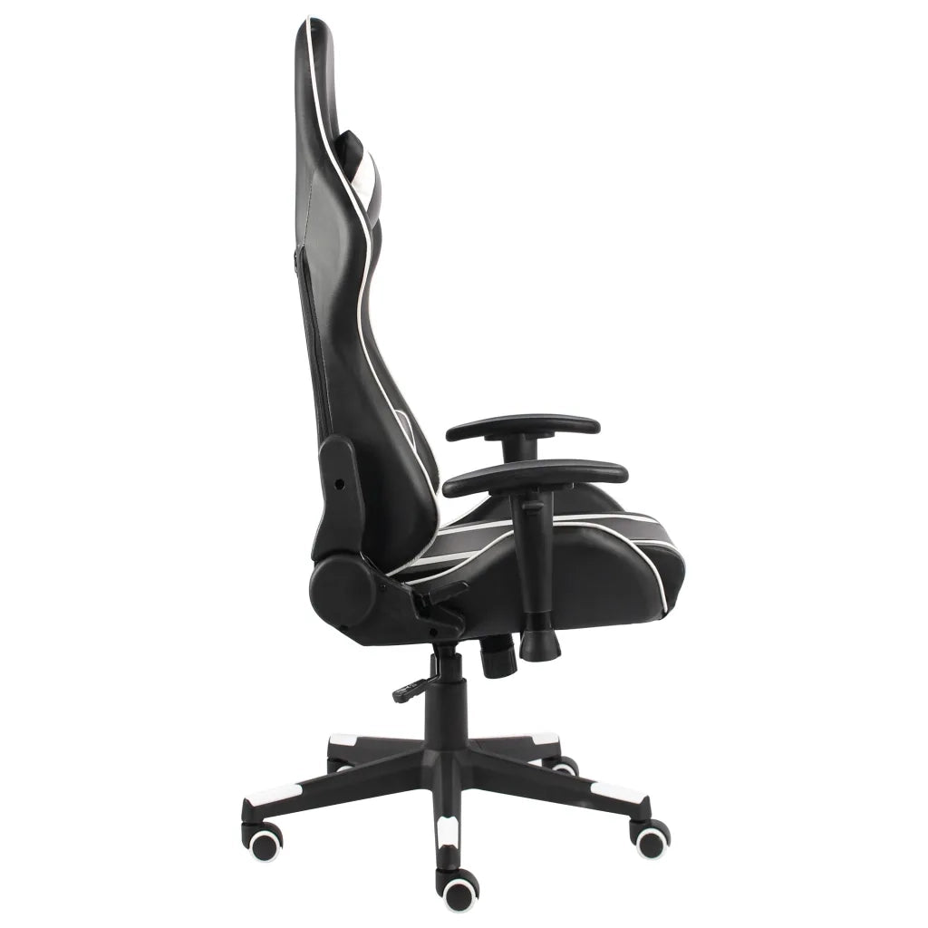 Sedia da Gaming | Sedia da e-sports Girevole Bianca in PVC