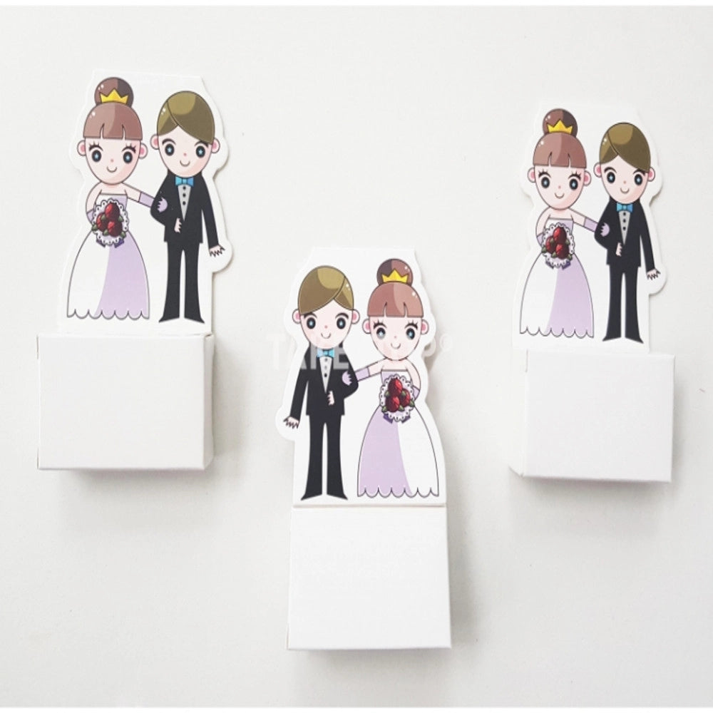 Trade Shop - Set Bomboniera Bomboniere Sposi Cartoon Scatolina Portaconfetti Porta Confetti -