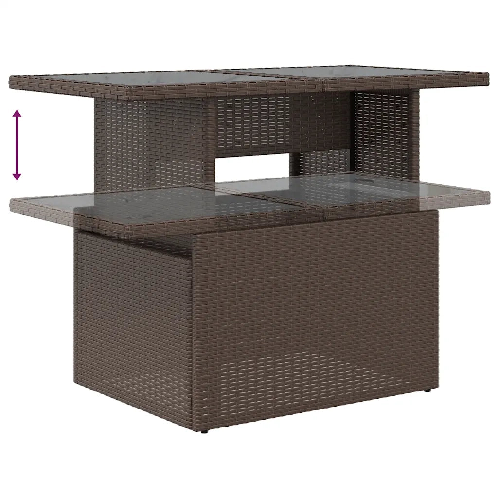 Set Divani da Giardino 5 pz con Cuscini Marrone in Polyrattan 3269144