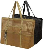 Borsa da Spiaggia Grande, Borsa da Spiaggia Opportuna con Cerniera, Borsa da Spiaggia a Maglia con Tasca Interna Impermeabile, Borsa da Spiaggia Grande per Spiaggia, Viaggi, Fitness e Uso quotidiano