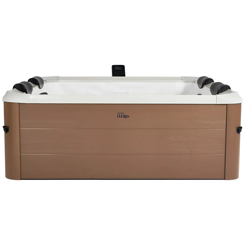 Tempo Style -  Piscina Idromassaggio Quadrata Mspa Oslo Amber Aero Plus F-AM063WAP (6 Posti) | 180 x 180 x 65cm | 1150 litri | 140 getti d'aria massaggianti a 3 velocità | 8 Idrogetti | Copertura termica inclusa