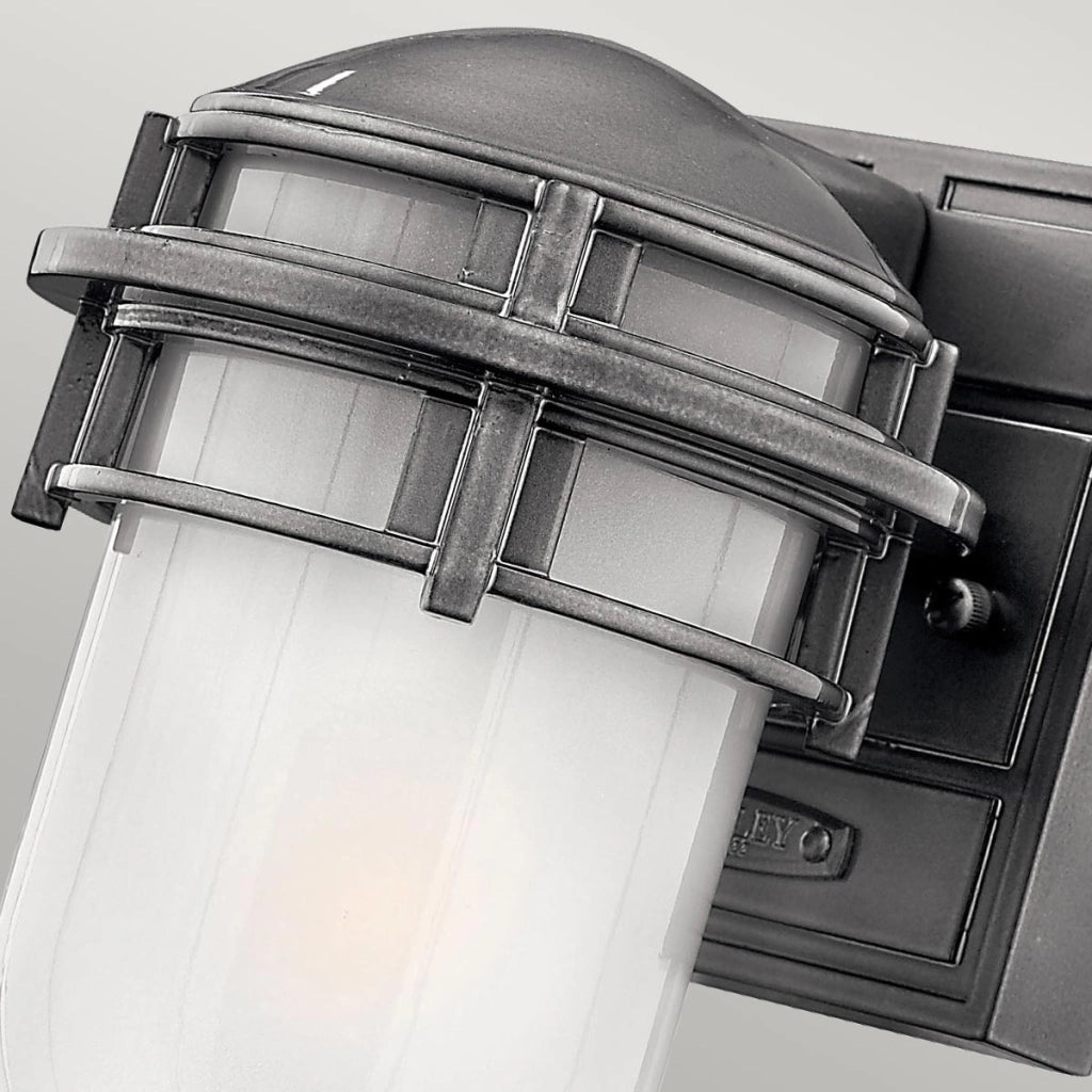 Applique da esterno grigia IP44 E27 60W Reef Hinkley