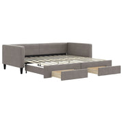 Divano letto | Sof¨¤ letto | Letto singolo Estraibile con Cassetti Tortora 100x200 cm Tessuto