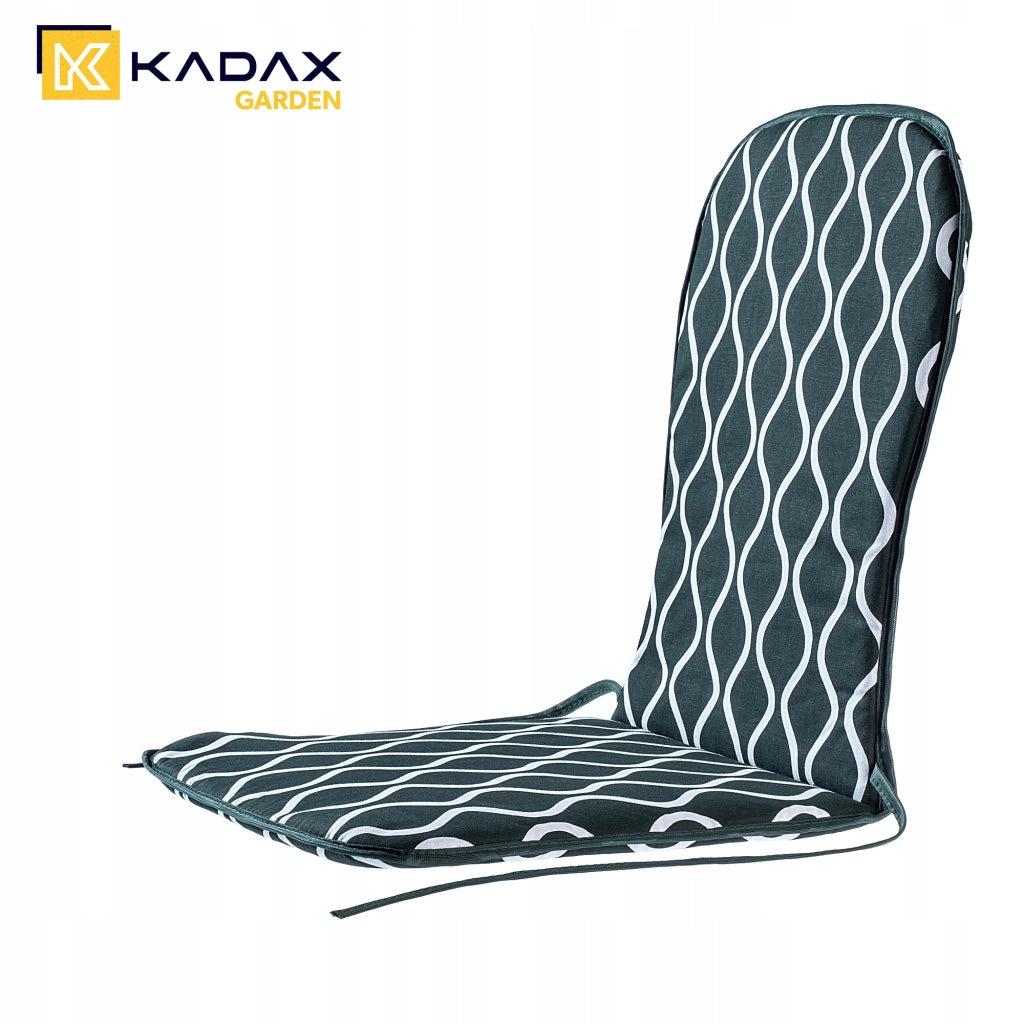 Cuscino KADAX per sedia da giardino, poltrona, balcone, terrazzo, con lacci, 37x75 cm, comodo