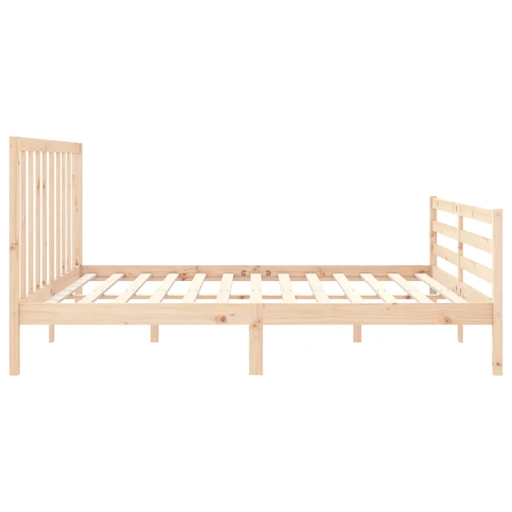 Giroletto senza Materasso-Struttura Letto 200x200 cm in Legno Massello di Pino 455502