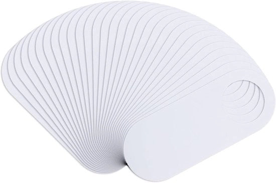 30 pezzi di maniglioni per porte bianchi - 9,0 x 3,5 pollici - maniglioni per porte in plastica non perforabili - decorazione per porte auto ufficio hotel ristorante casa