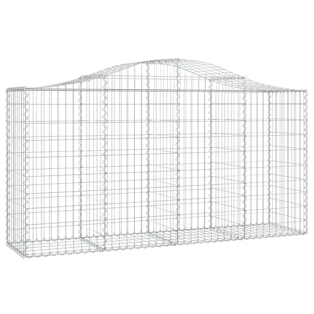 Cesti Gabbioni ad Arco 8 pz 200x50x100/120 cm Ferro Zincato 3145646