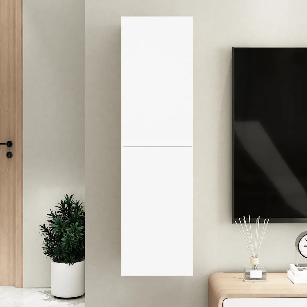 Mobile Porta TV-Credenza per TV Bianco 30,5x30x110 cm in Legno Multistrato