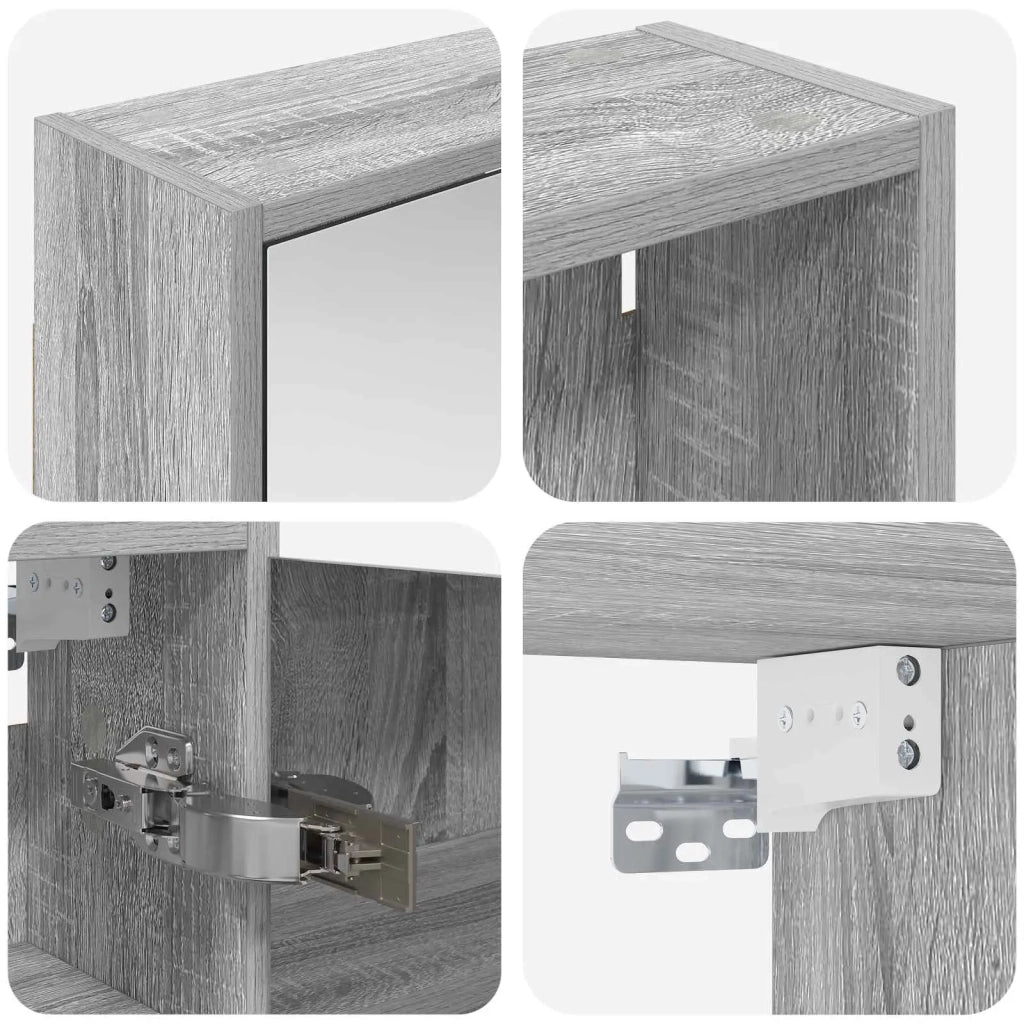 Set di Armadi da Bagno con lo scaffale 3 pcs 126 x 16 x 62.5 cm