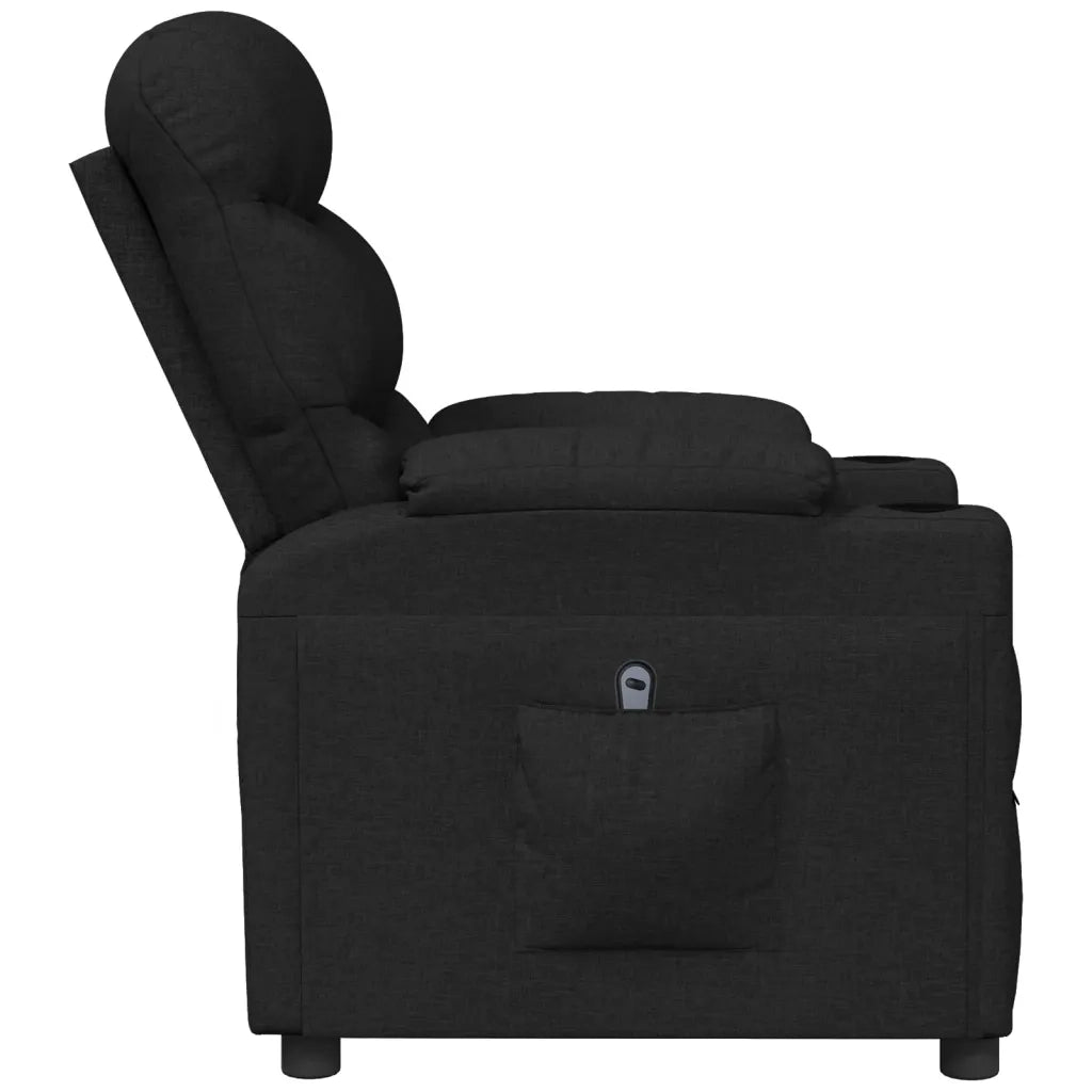 Poltrona | Sedia Relax Elettrica Reclinabile Nera in Tessuto