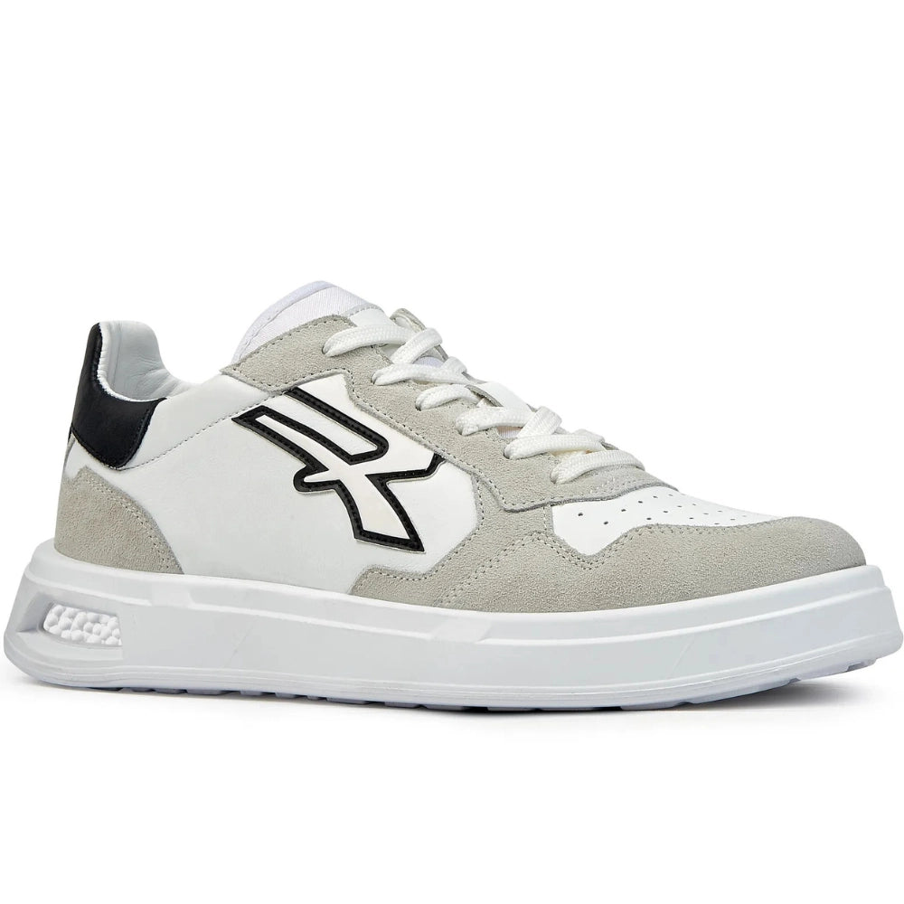 Sneakers bassa pelle helix bianco nero beige senza puntale antinfortunistico *** taglia- 40, confezione 1