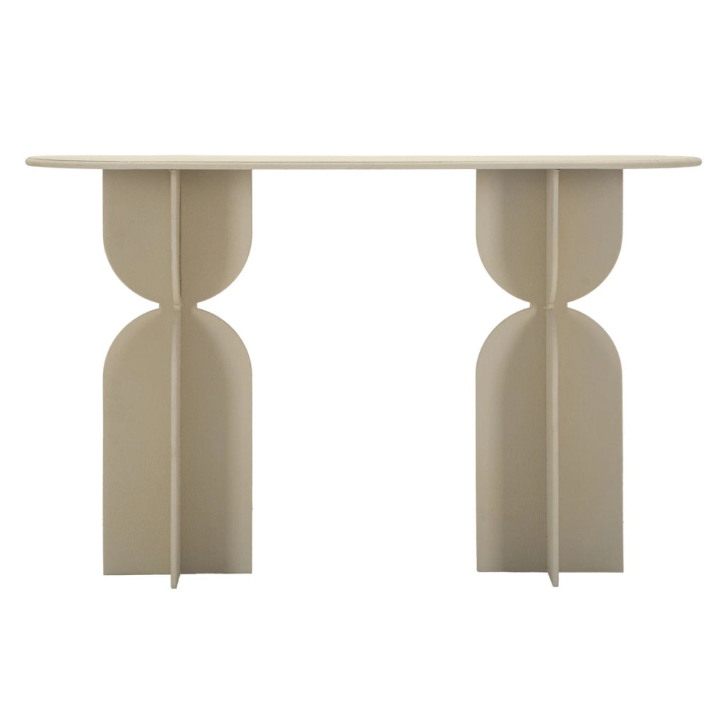 Console Dune in ferro color crema 120x40x75,5 cm