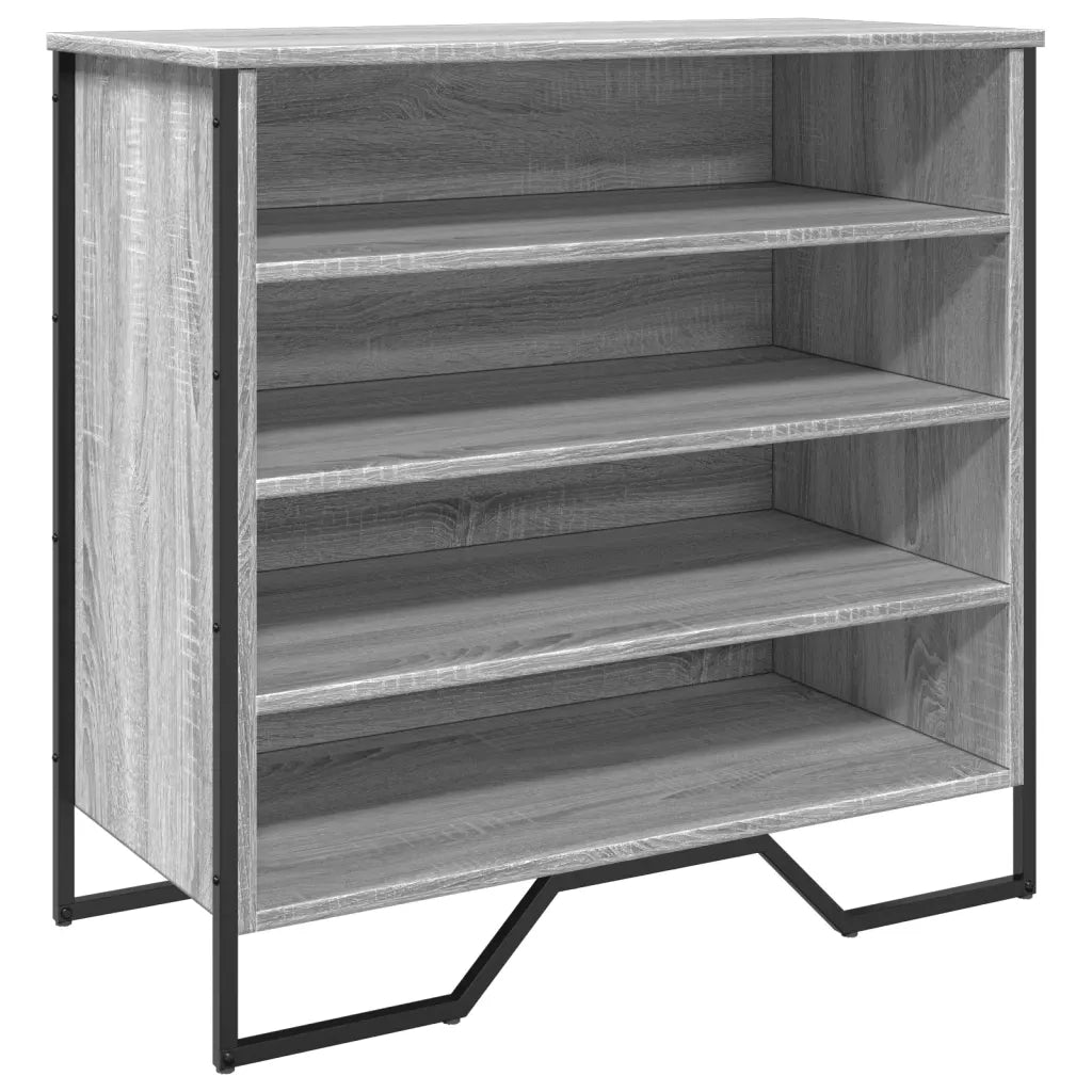 Scarpiera-Scaffale per scarpe Grigio Sonoma 80x38x78 cm in Truciolato