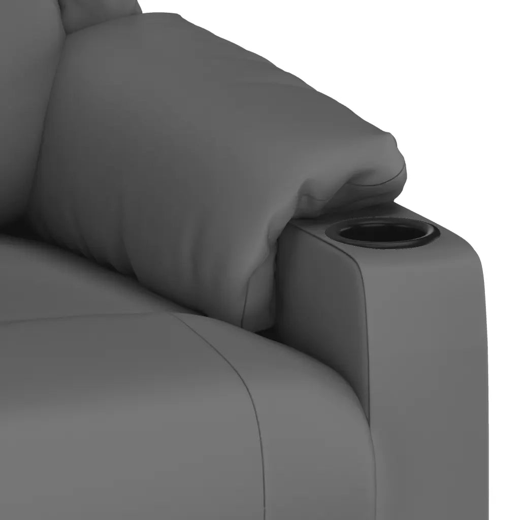 Poltrona Massaggiante Elettrica Grigio Similpelle cod mxl 32093
