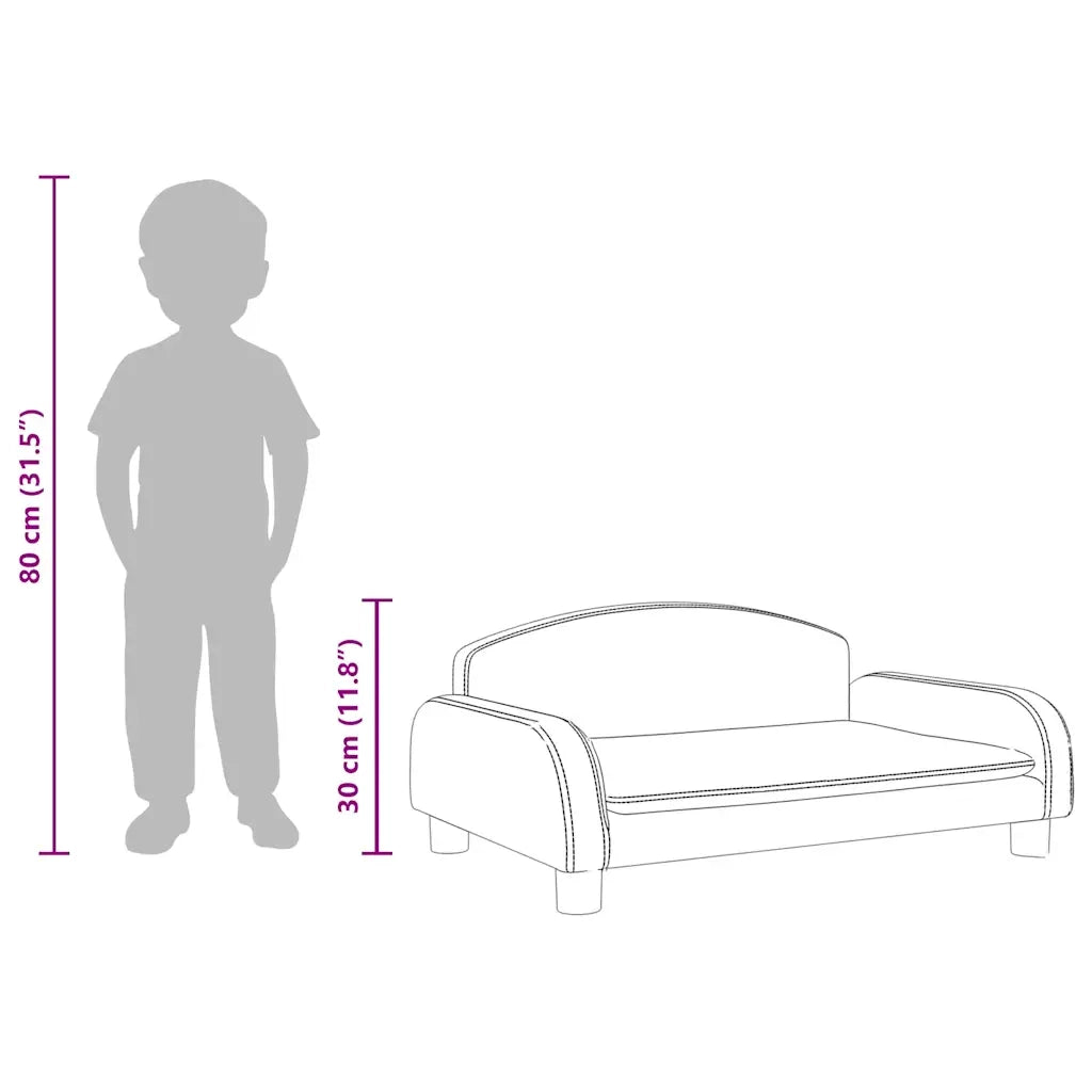 Divano per Bambini Cappuccino 70x45x30 cm in Similpelle 3196367