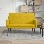 Panca-Sgabello-Divanetto Gialla 108x79x79 cm in Velluto 644371