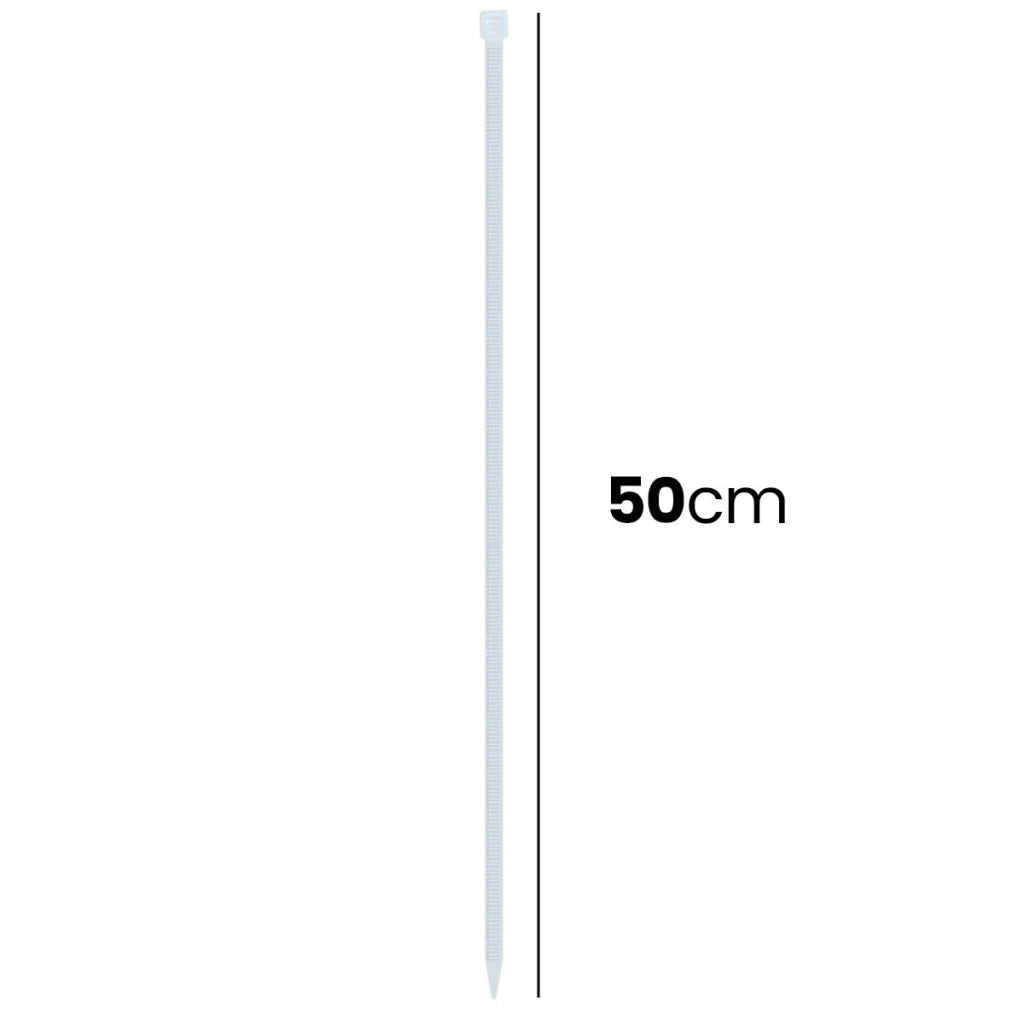 Fascette Stringicavo Autobloccanti 4,6 x 500mm 25 Pezzi in Nylon Bianco Avizar