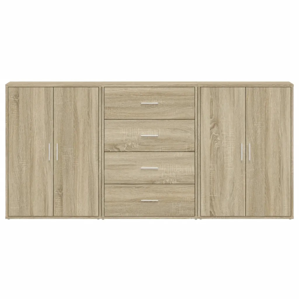 Credenze 3 pz Rovere Sonoma 60x31x84 cm in Legno Multistrato 3276576