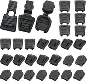 Stoppatello per cavi in acciaio inossidabile - 30 pezzi - Flessibile - Clip per cavi - Cavo di sicurezza - Estremi di cavo con 2 fori - Fixazione flessibile per cavi - Materiali resistenti in plastica