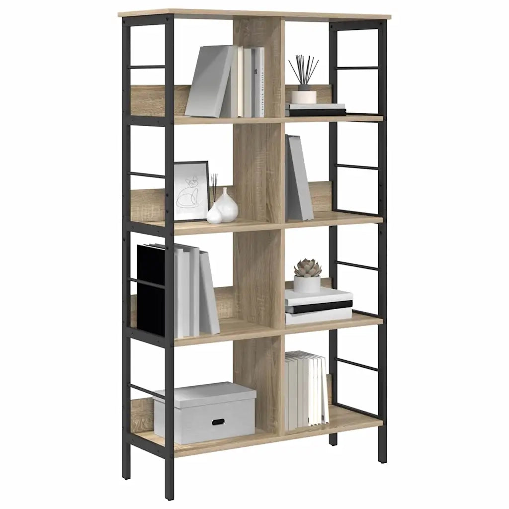 Libreria-Scaffale per Libri-Mobile di Stoccaggio Rovere Sonoma 82 x 32 x 144,5 cm Legno multistrato