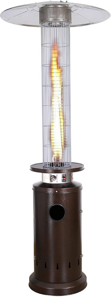 Ke grill ke52920/m stufa fire glass fungo per esterni colore moka marrone gas bombola trasportabile potenza 13 kw 20mq