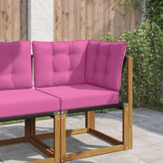 Cuscino per divano da esterno 3 pcs Rosa Poliestere 900810