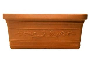FIORIERA IN PLASTICA FESTONATA DOPPIO BORDO  cm.80x39x34 h.