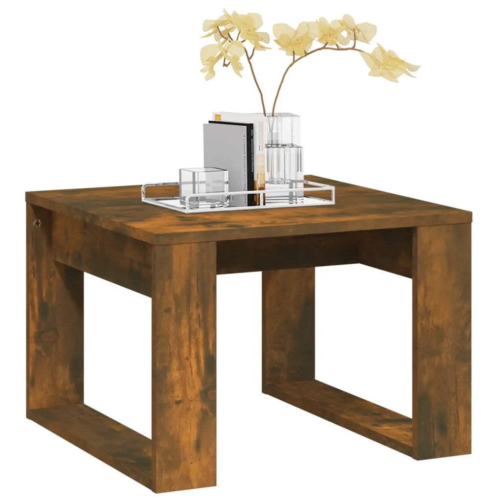 Tavolino Rovere Fumo 50x50x35 cm in Legno Multistrato