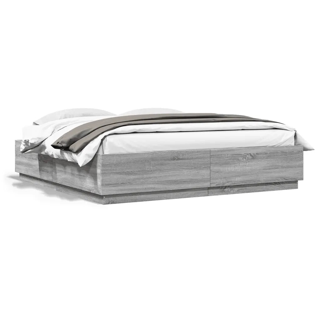 Giroletto Grigio Sonoma 180x200 cm in Legno Multistrato 3209686